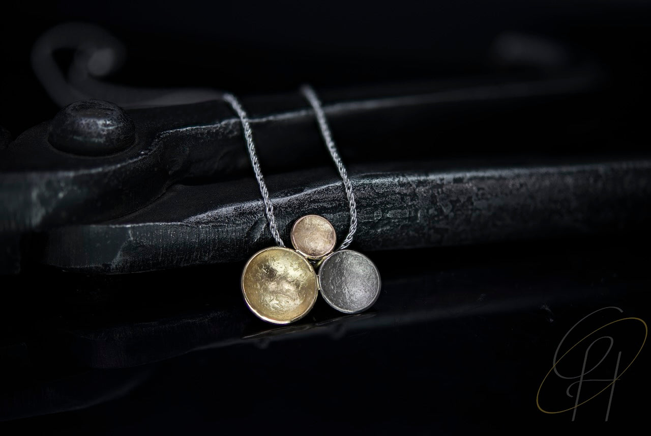 Kleines feines Set in Gelb-/Rot- und Weissgold