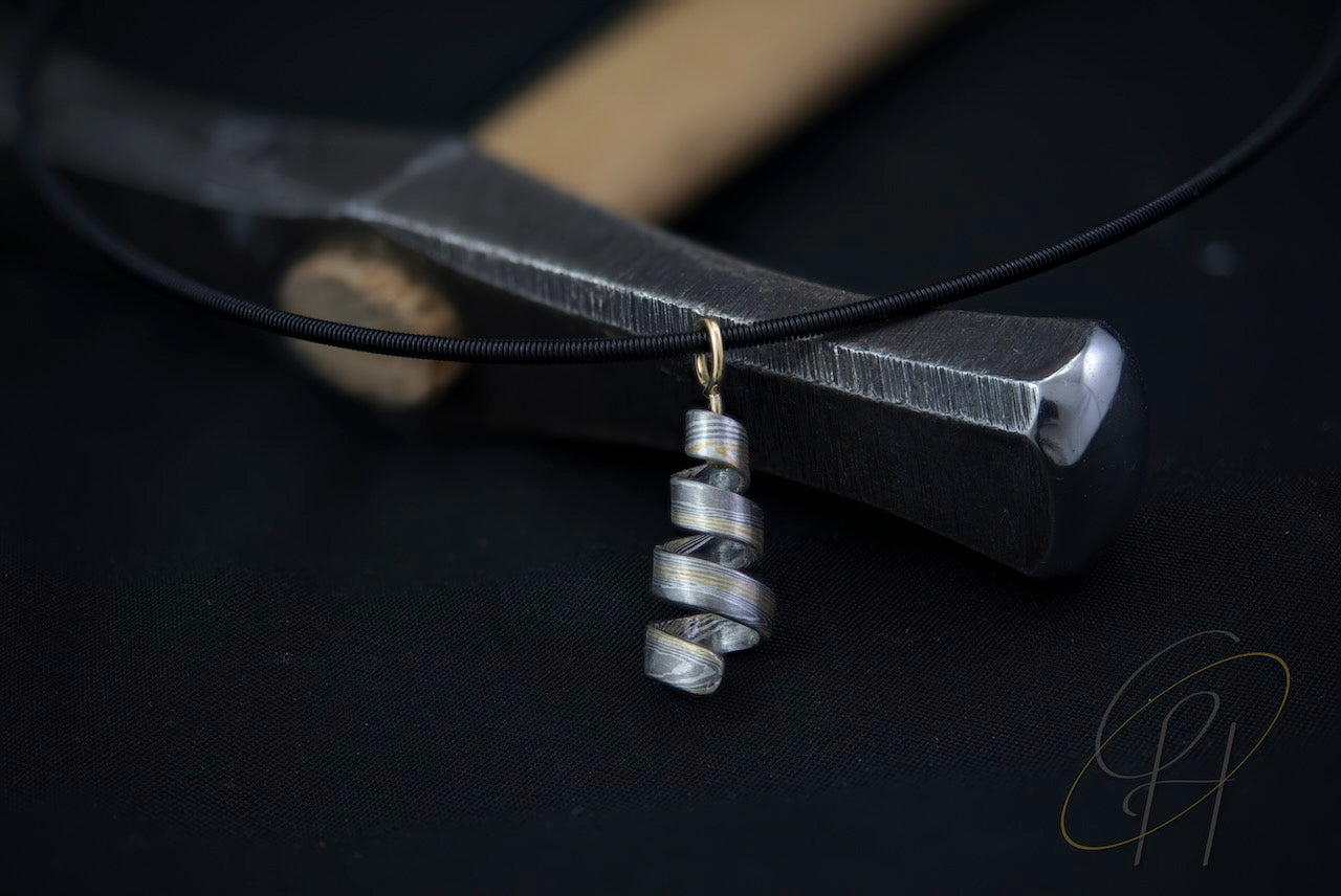 Verspielter Mokume Gane Anhänger