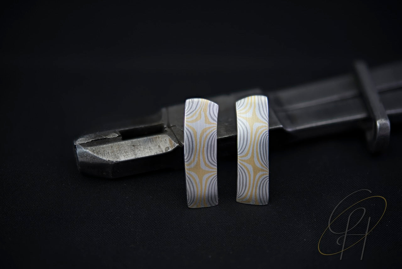 Ohrstecker Mokume Gane