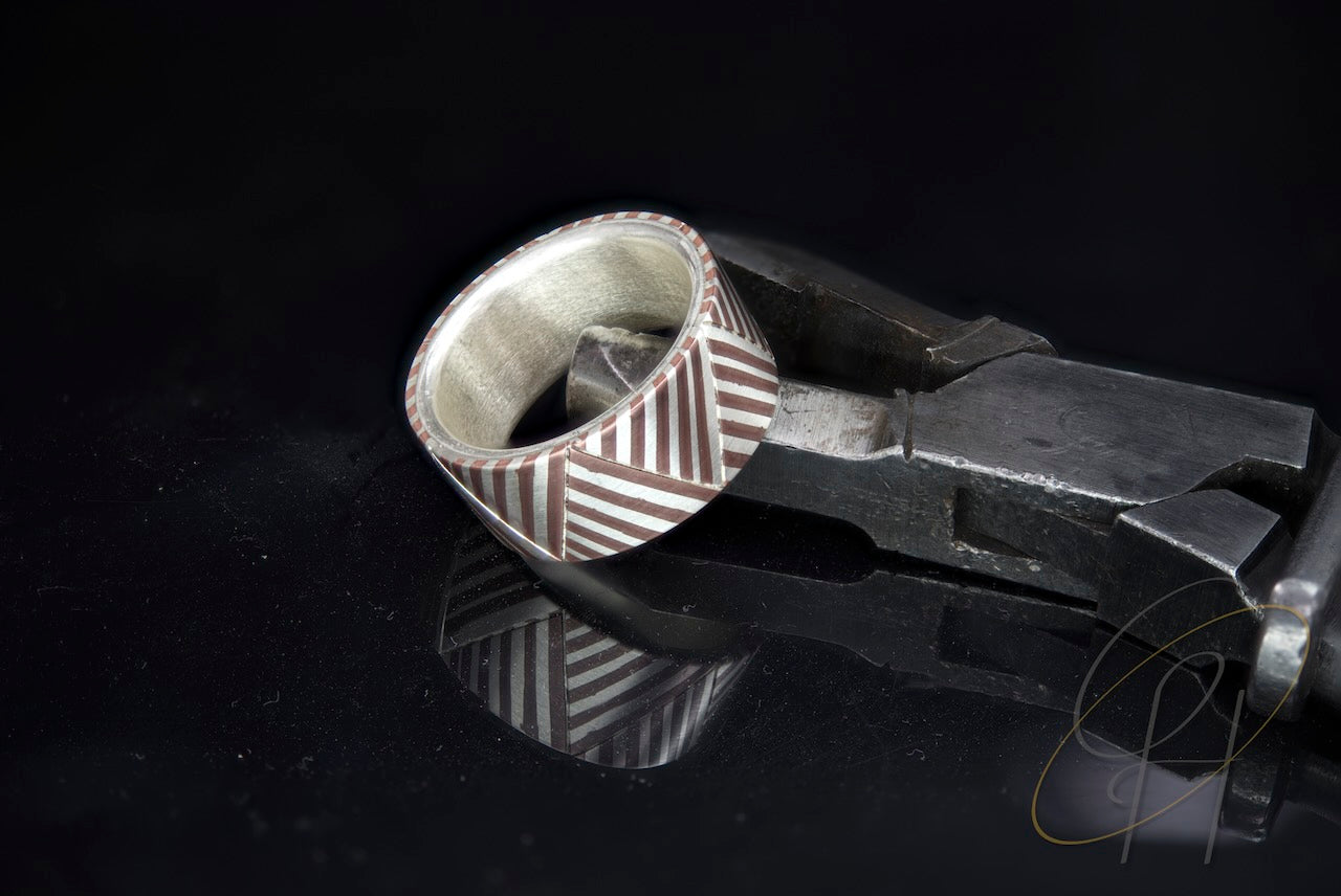 Ring/Herrenring/Mosaik-Ring