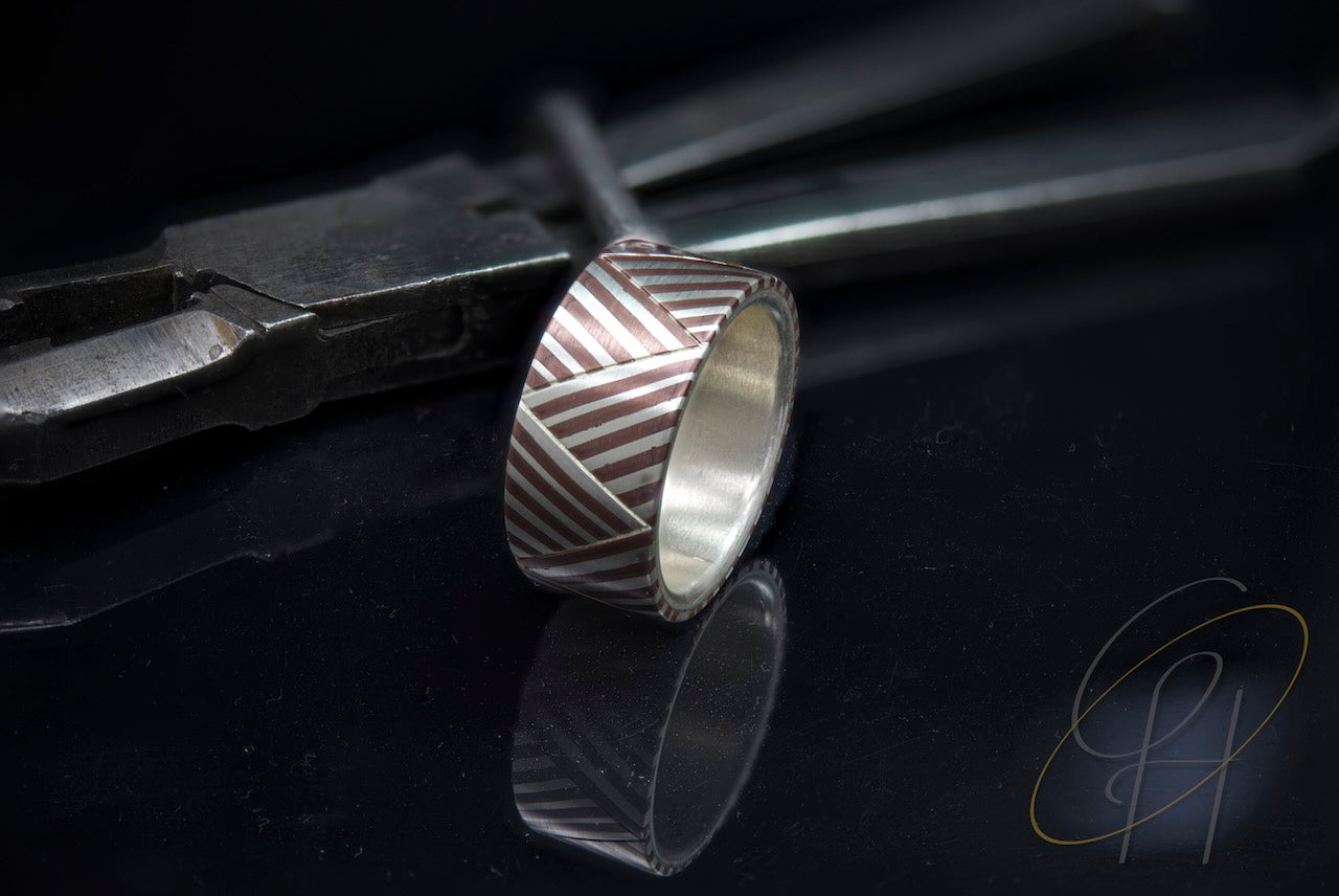 Ring/Herrenring/Mosaik-Ring