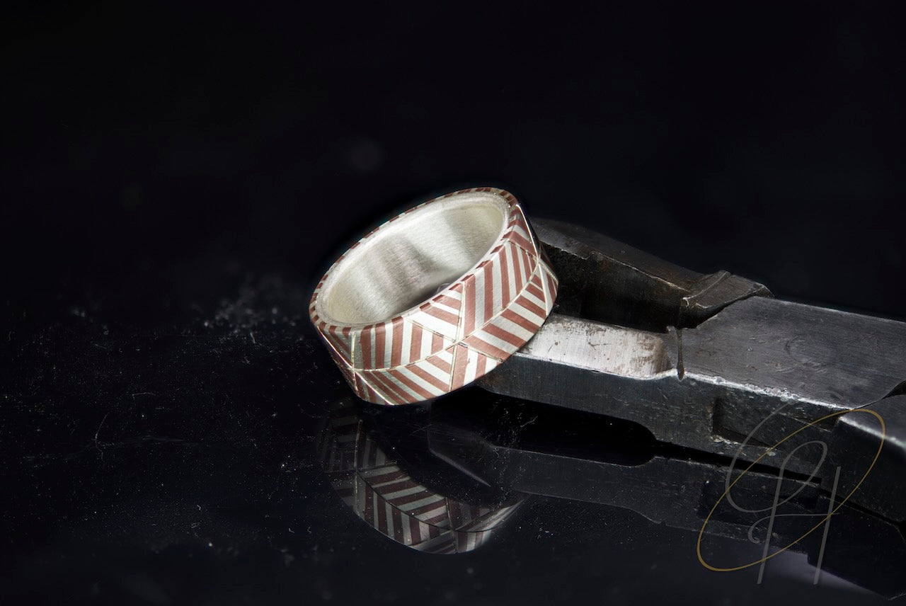 Ring/Herrenring/Mosaik-Ring