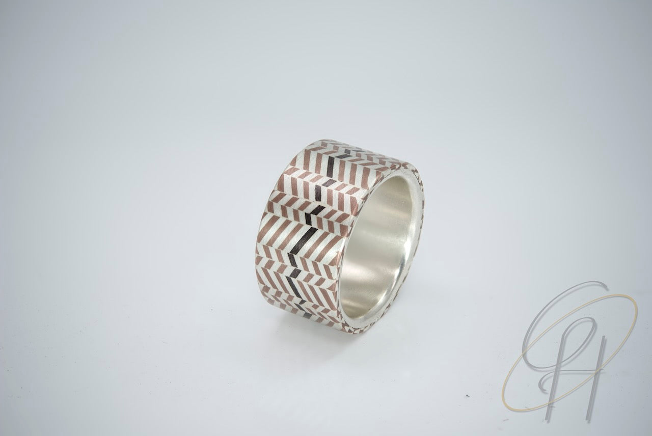 Ring/Herrenring/Mosaik-Ring